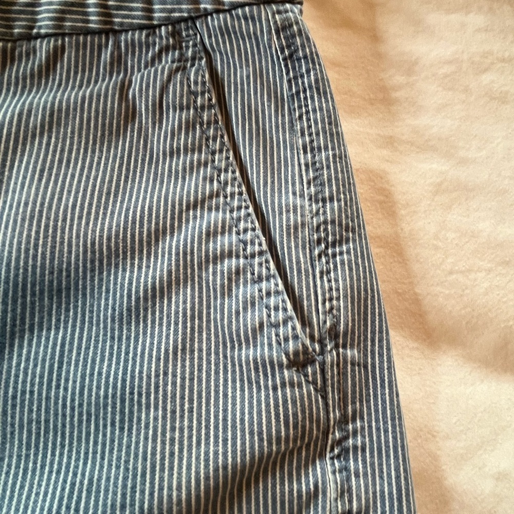 Classic Blue Striped Women's Shorts - Picture 9 of 11